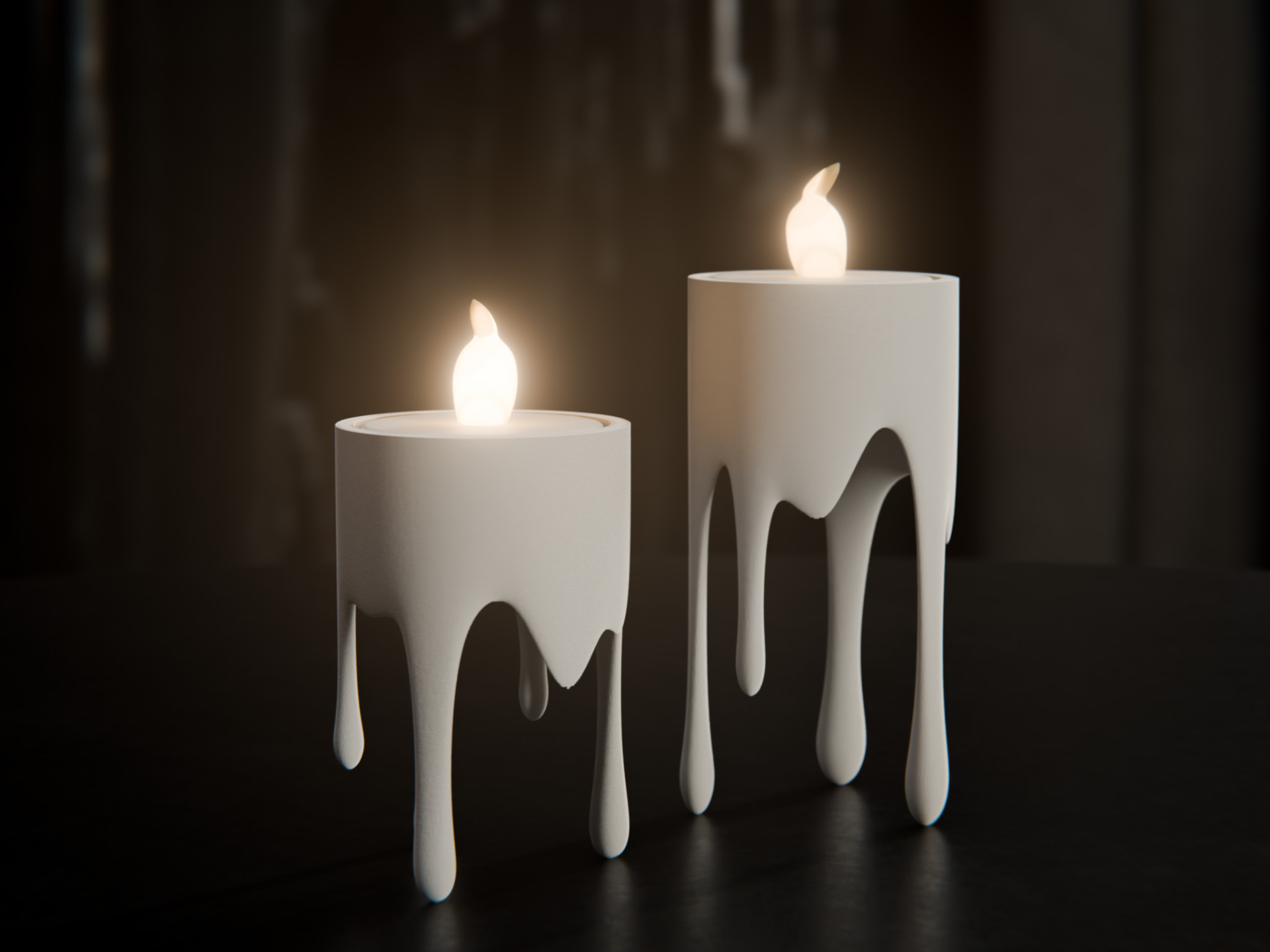 Floating Dripping Candle – LED Tealight Holder with Halloween Vibes