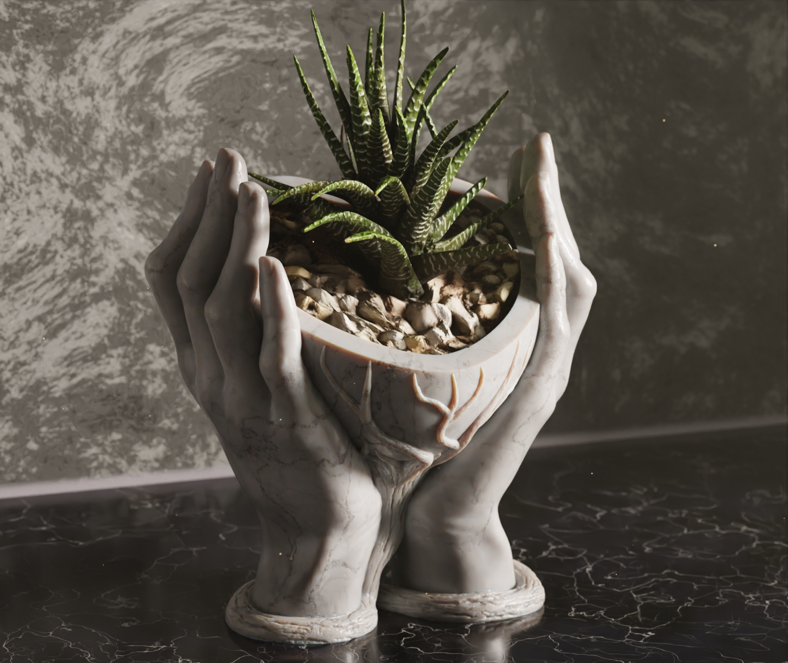 Heart Hands Vase – A Loving Touch for Your Succulents