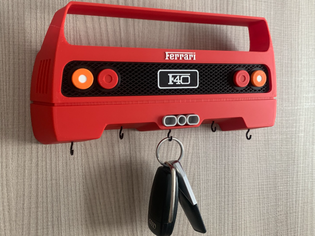 Ferrari F40 Wall Key Holder – Supercar-Inspired Entryway Organizer