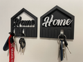 Home Key Holder with Folding Hooks – Wall-Mounted Organizer