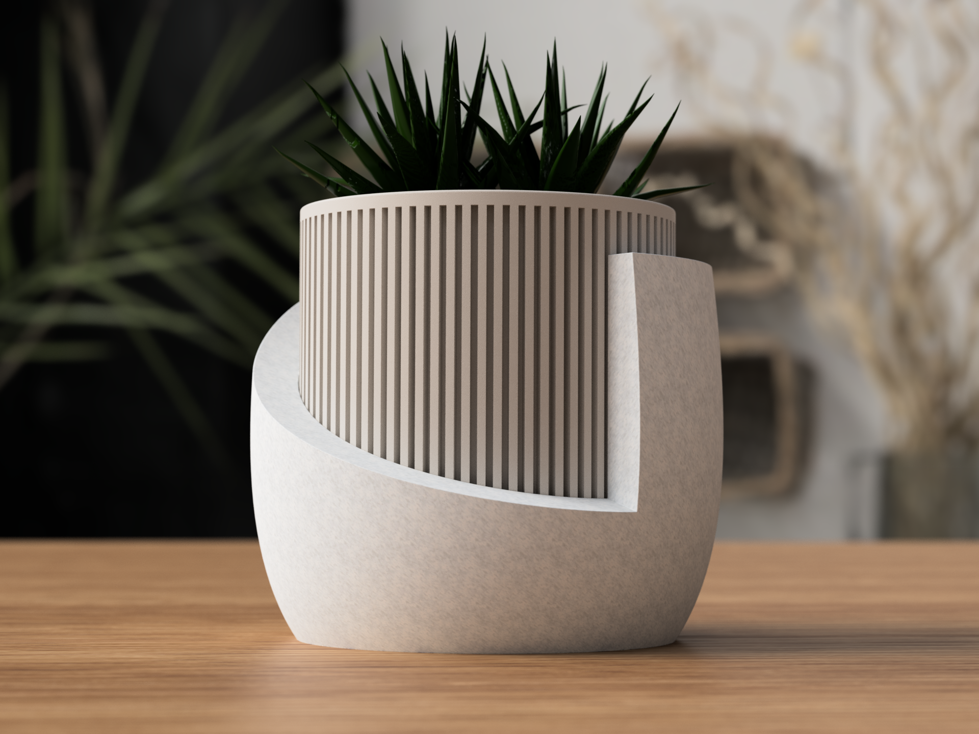 Japandi Planter – Minimalist Modern Indoor Plant Pot