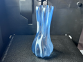 Modern Wavy Blue Vase – Sculptural Decorative