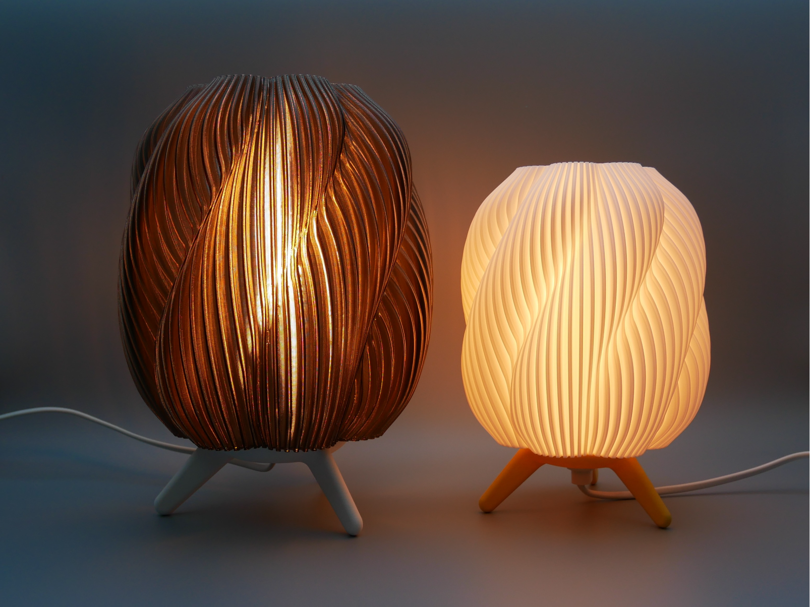 Striped Swirl Table Lamp – Modern Ambient Lighting Decor