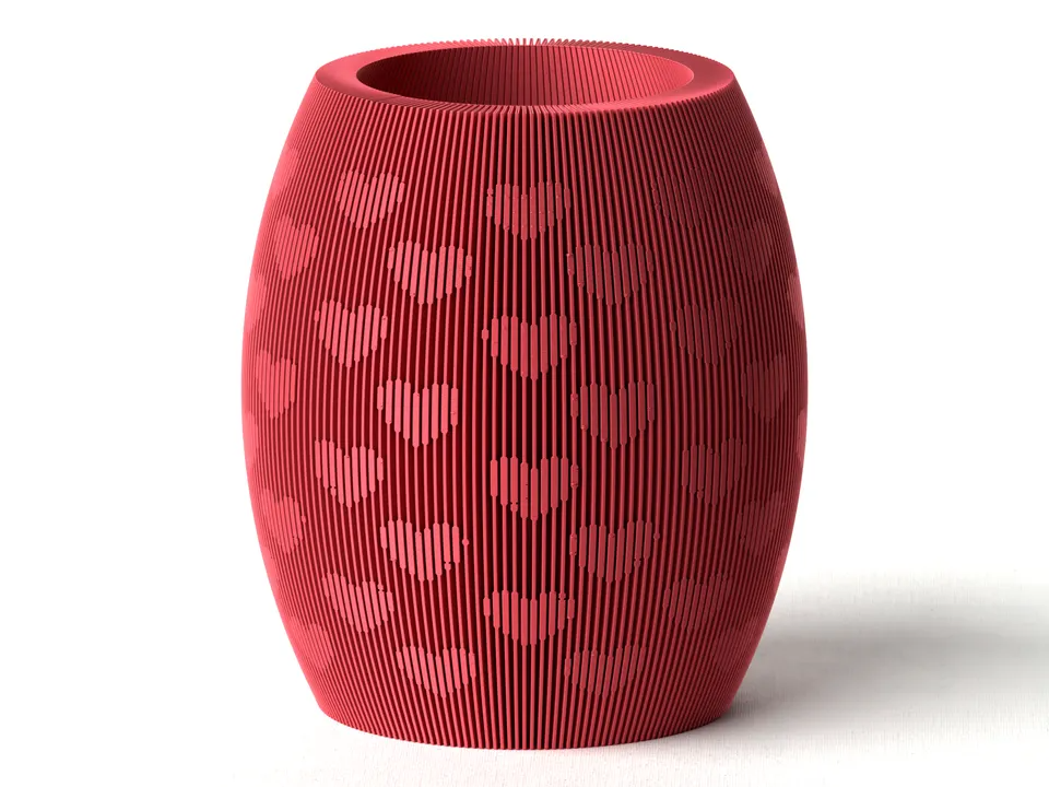 Valentine’s Heart Pattern Vase – Romantic Decorative