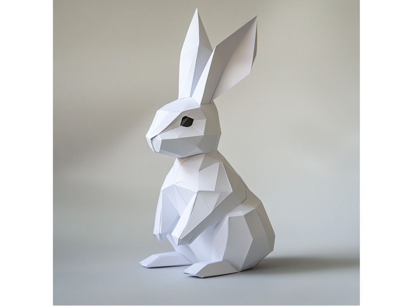 Modern Low Poly Bunny – A Stylish Geometric Accent for Your Space